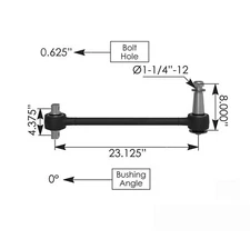 Torque Rod 23.125in Autocar/Peterbilt TMR674 C656029000587 C65-6029-000587