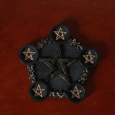 Image of Home Decorative Pentagram Candle Holder, Single Pentagram Tea Light Candle