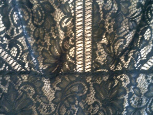 Ladies "NEXT" Black lace, sleeveless, midi, fitted dress (size 16) - Picture 4 of 8