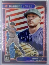 2021 Donruss Optic Baseball Trevor Story Diamond Kings Red, White, And Blue  /45
