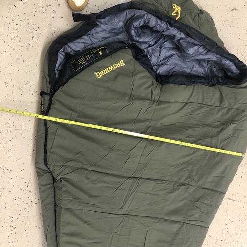 Browning Camping Chaparral -30F Degree Wide Mummy Sleeping Bag - Oliver Green - Picture 7 of 19