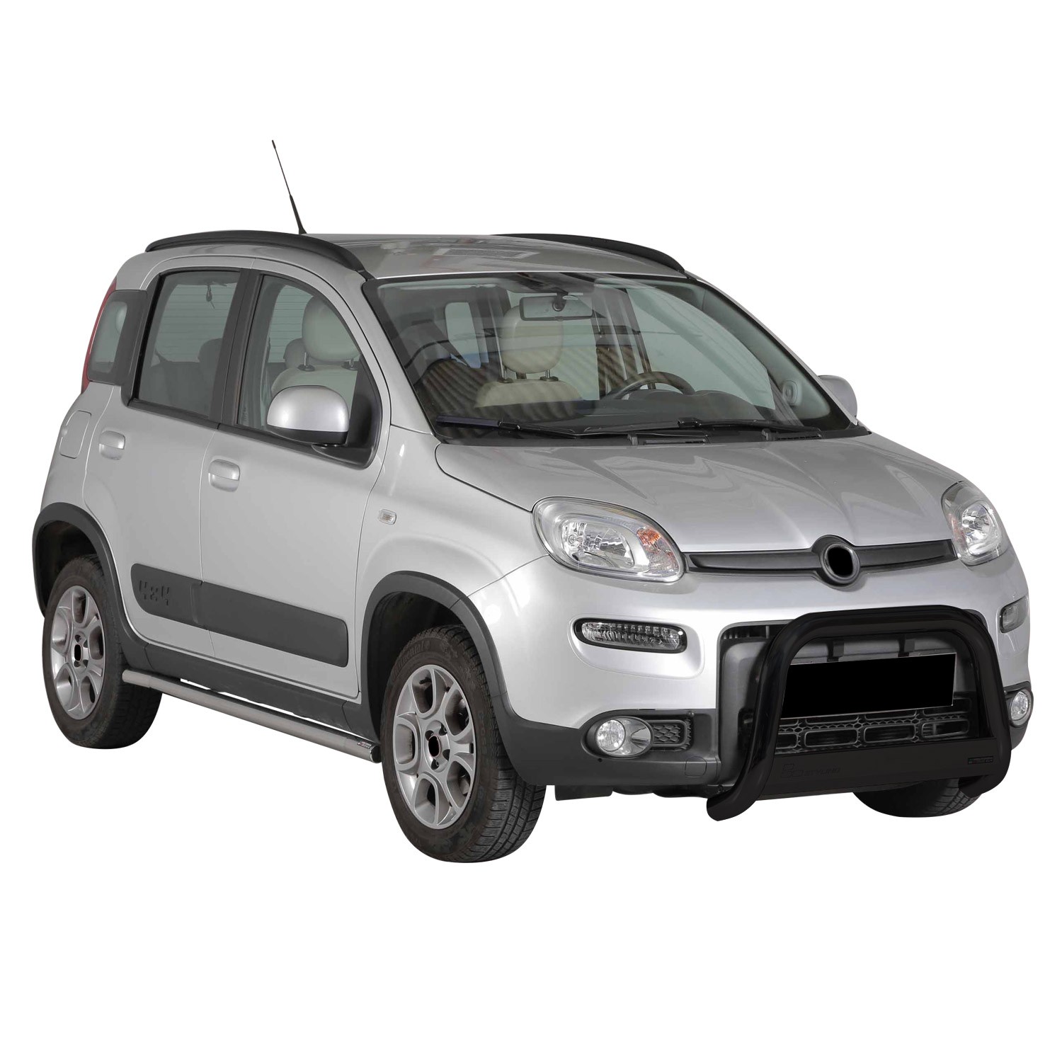 Pare-buffle pour Fiat Panda 4x4 2012-2022 noir 63 mm évite les rayures de carrosserie