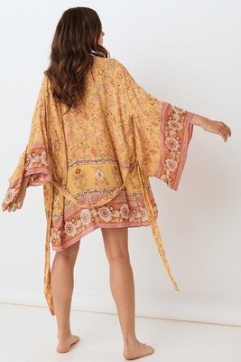 Spell And The Gypsy Collective Yellow Portobello Short Robe S/M
