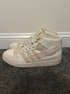 Adidas Shoes Mens 13 Off White Forum Mid Top Parley 3 Stripes Trefoil Sneakers
