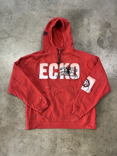 RARE 2000s Ecko Unltd. Rhino Graffiti Hoodie  Red Size L 