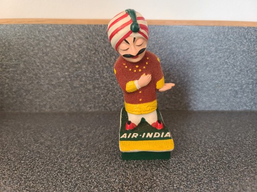 Air India Publicidad Aerolínea 4.5 in Maharajá Figura Estatua De Colección Años 70 - Imagen 1 de 6