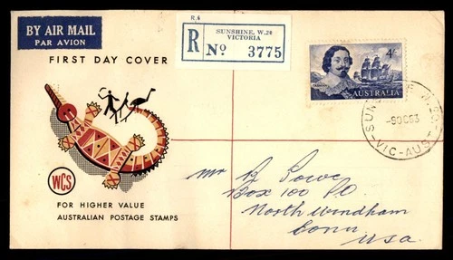 Mayfairstamps Australia FDC 1963 Tasman and Ship First Day Cover aax_03819