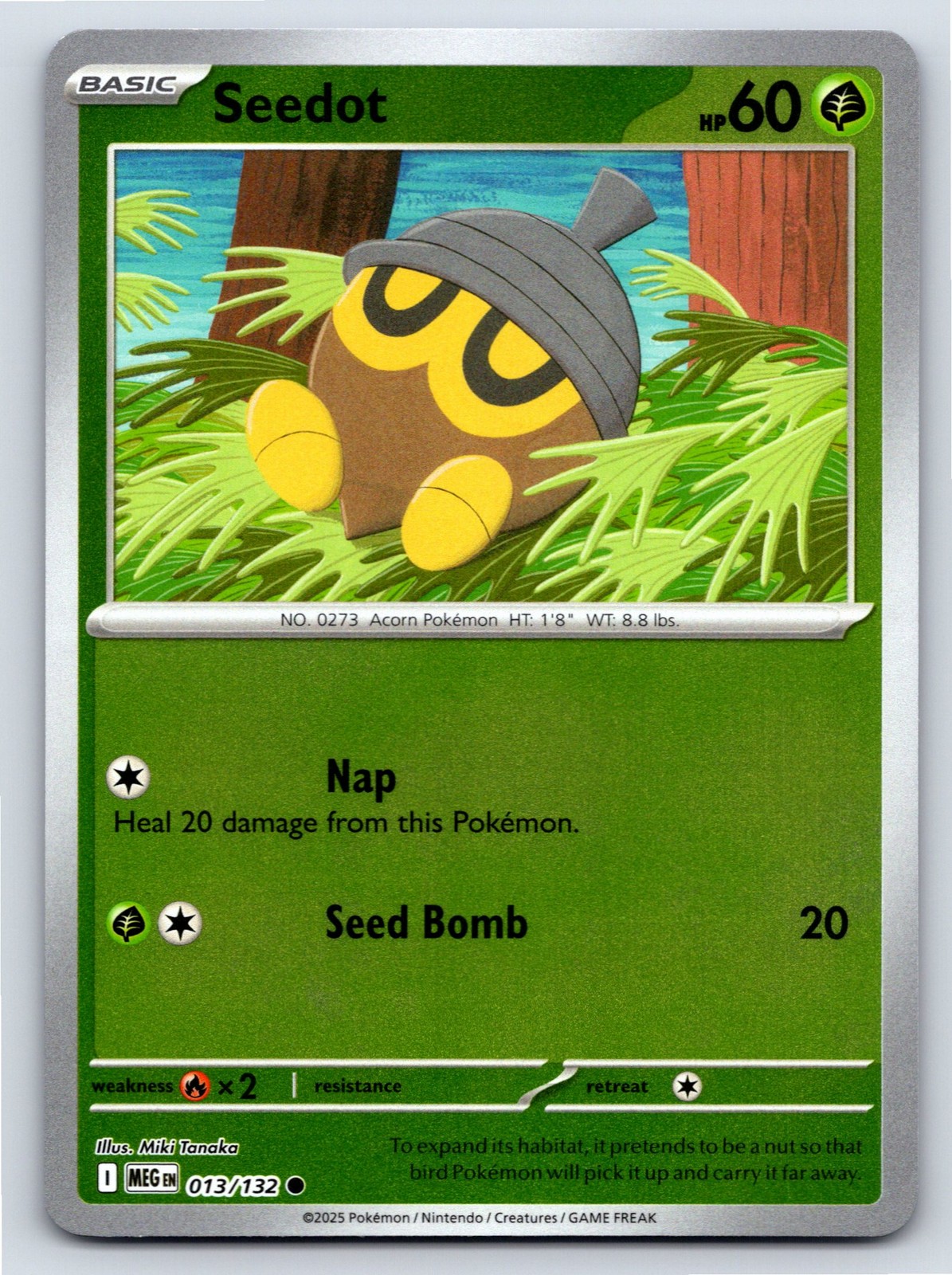 Mega Evolution - NM - Seedot 013/132 Reverse Holo US Seller