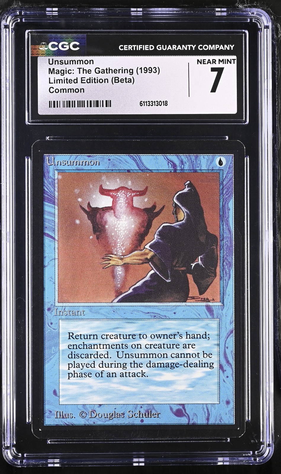 MTG Unsummon 1993 Limited Edition - Beta Edition Regular - CGC 7.0