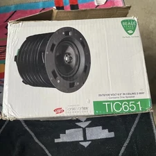 Beale Street TIC651 In-Ceiling 25/70/100 Volt Speaker 6.5" Woofer 1" Tweeter Whi