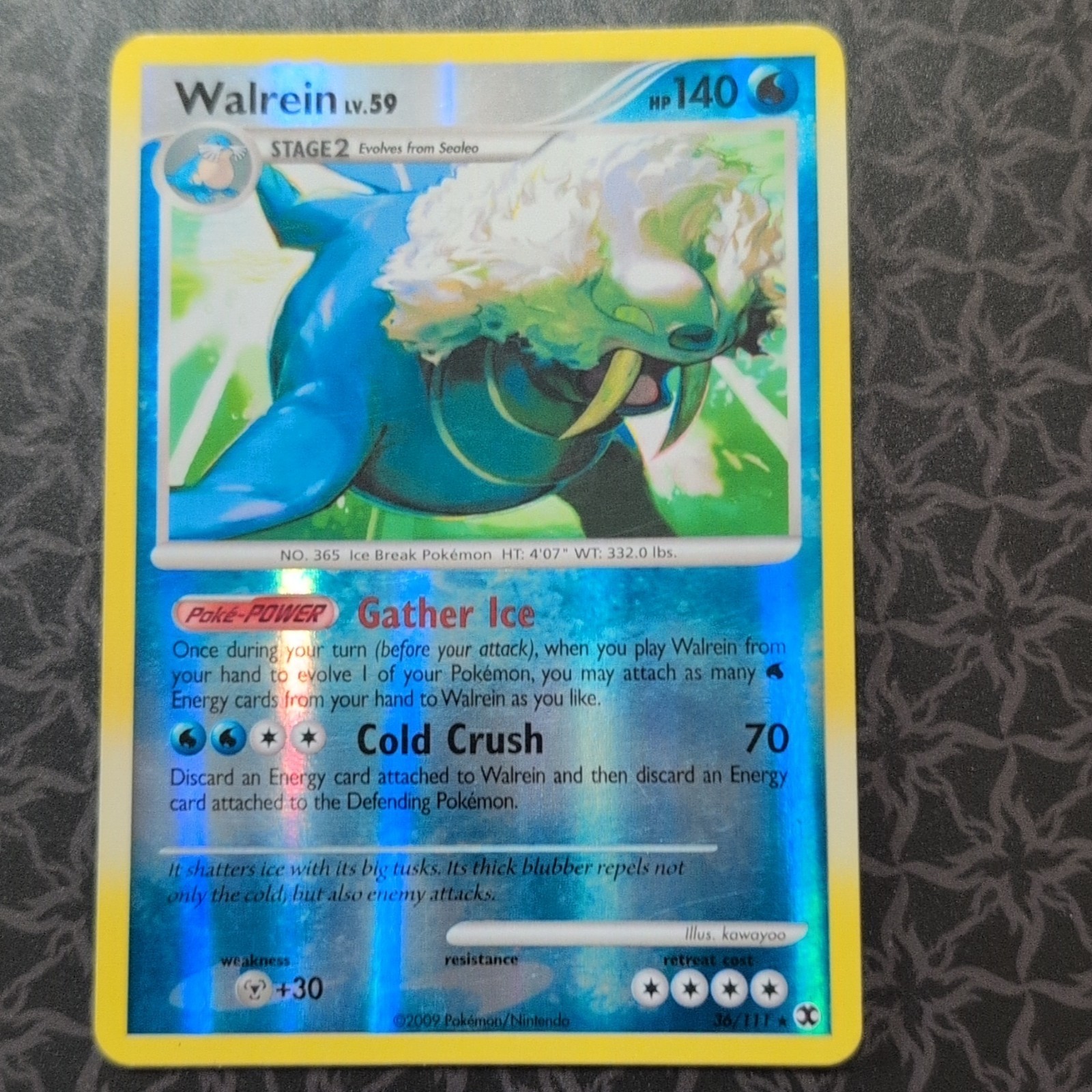 The Pokémon Company Walrein 36/111 Rising Rivals Rare Reverse Holo EN
