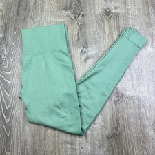 Set Active Athletic Leggings Womens Size L Large Inseam 25  Light Green