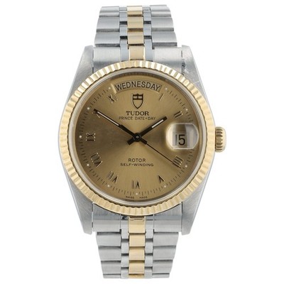 Tudor Prince Day-Date Champagne Dial Gold & Steel 36mm Automatic