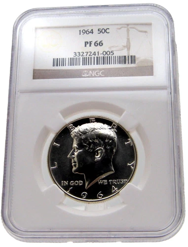 1964 PROOF KENNEDY HALF DOLLAR NGC PF66 Shiny Proof -----645955CBF-7