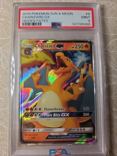 2019 Pokemon SM Hidden Fates Charizard GX #9/68 PSA 9