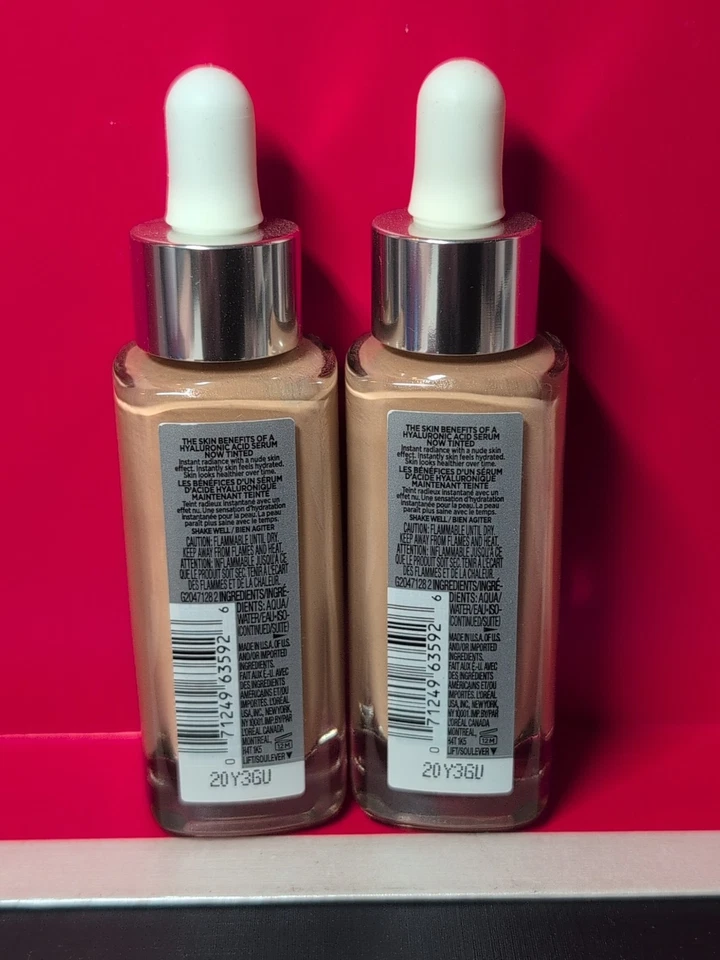 Lote de 2 bases de suero tintadas L'Oreal True Match Nude # 2-3 claro pálido/nuevo  Foto 2 de 2