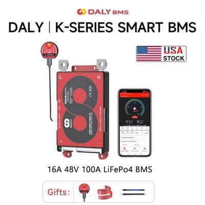 Daly Smart BMS 16S 48V 100A LiFePo4 Battery BMS with Balance &Bluetooth Module