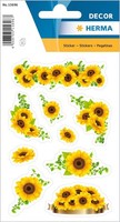 "Herma Sticker Decor \"Sonnenblumen\" 3 Blatt à 9 Sticker"