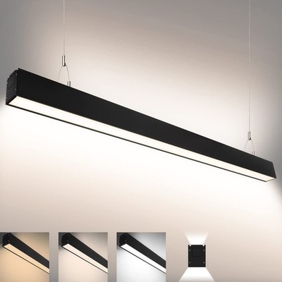 4FT Linkable LED Linear Light, 35W Down 15W Up Light, 3/4/5000K CCT Selectable,