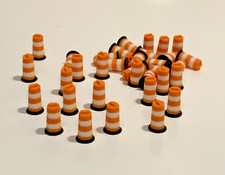 HO Scale Road Traffic Orange Barrels X30 Pack   1:87 Model Train Construction