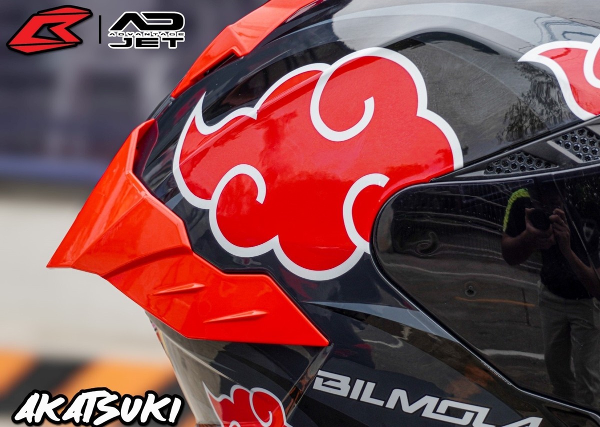 Motorcycle Helmet Bilmola x Naruto AD Jet AKATSUKI Limited Edition Open  Face | eBay