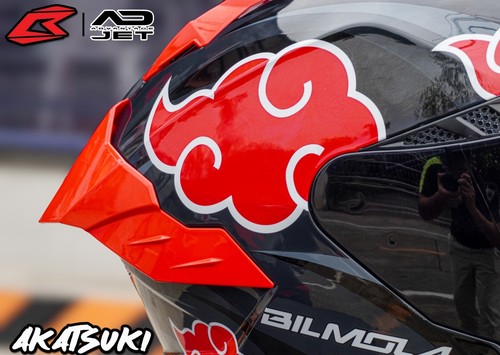 Motorcycle Helmet Bilmola x Naruto AD Jet AKATSUKI Limited Edition Open Face - Picture 7 of 13