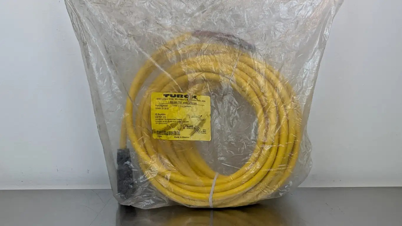 Turck CKWM 19-19-10 Cordset U4707-23 150VAC/DC 9A Female M23 19-Pin 10m Yellow