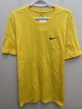 Men's The Nike Tee XL Short Sleeve Crew Neck T-Shirt Yellow Logo NWT