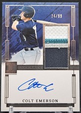 2024 Panini Impeccable COLT EMERSON On Card Patch Auto #/99 MARINERS 