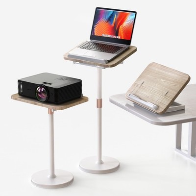 Vagusicc C Shaped End Table with Charging Station Tall C Adjustable Height Side
