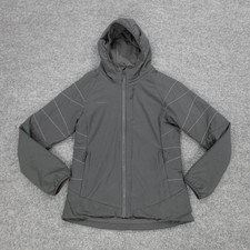 Merrell Jacket Womens Medium Gray Hooded Insulated M-Select Shield Logo