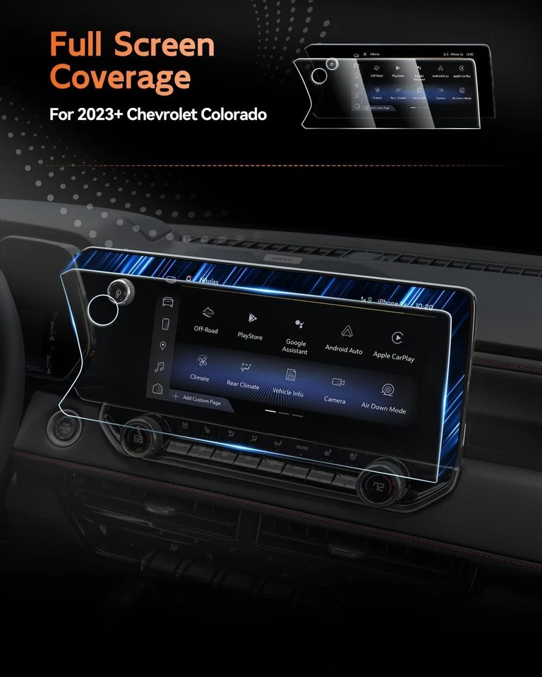 Touch Screen Protector Tempered Glass Suitable For Chevrolet Colorado 2023-2026 Foto 2 de 4