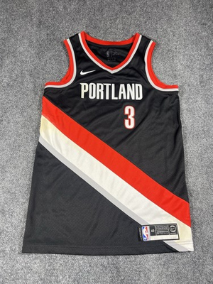 #ad Portland Trail Blazers Jersey Mens Small McCollum Black Red NBA Basketball Sport $14.98