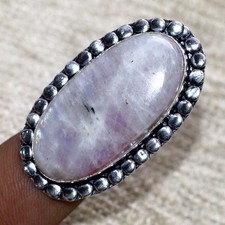 Rainbow Moonstone 925 Silver Plated Gemstone Ring Us 7 Aesthetic Jewellery JW