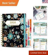 Spiral-Bound 2026 Daily & Monthly Planner - Perfect for Home, Office & School
