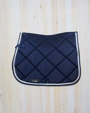 SHETLAND SIZE HKM Saddle Pad, All Purpose, Navy Blue
