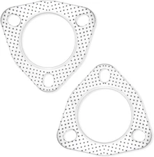 2PCS 2.25" Exhaust Gasket Set 3-Bolt High Sealing Header Muffler Converter