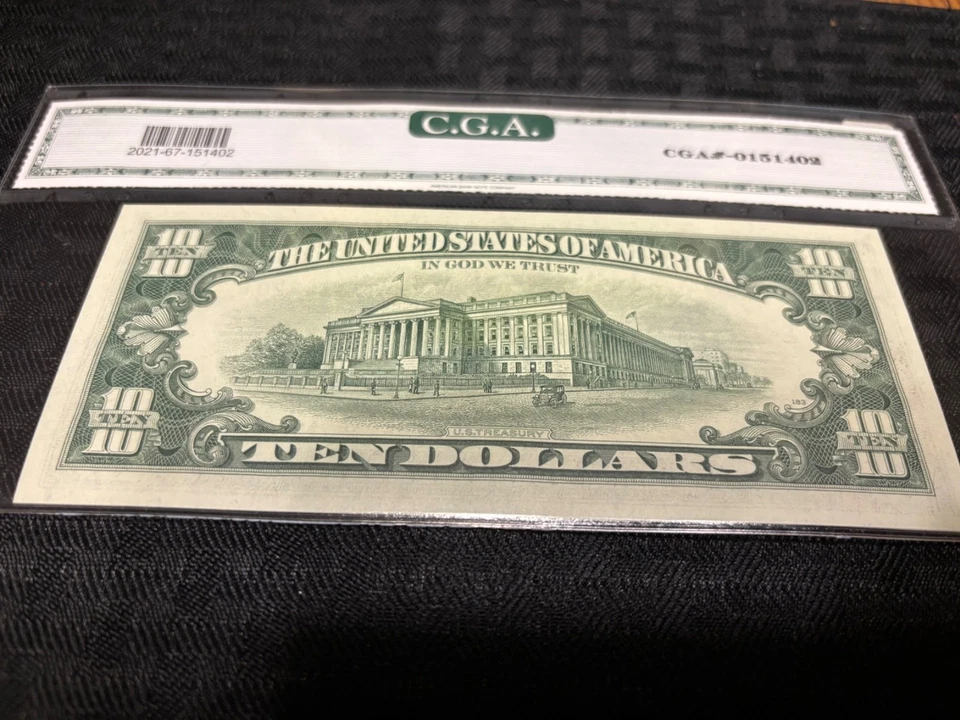 1969C $10 New York FRN 67 Gem Uncirculated Fr 2021-B - Image 3 of 3