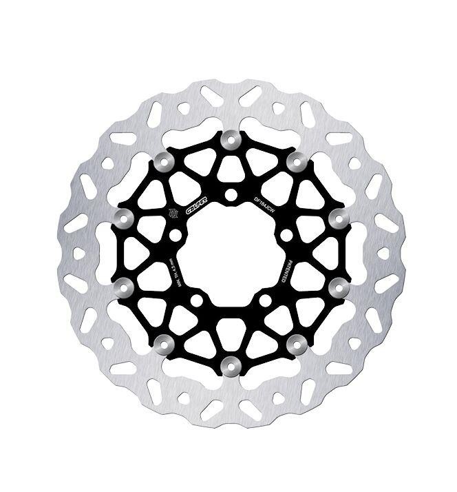 Galfer Black/Silver Df184jcw - Floatech Wave Brake Disc For Kawasaki En 650 Vulcan 2015-2016 - Front - Image 2
