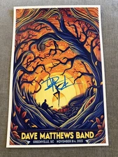 DAVE MATTHEWS HAND SIGNED & AUTHENTICATED POSTER 11x17 W/ COA - Free Shipping