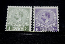 MONACO 1910 POSTAGE DUE LOT OF 2 ISSUES TO 10c  IN FINE M/L/H