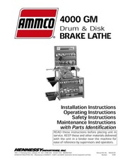 Ammco Model 4000-gm Brake Lathe Instruction And Parts Manual Ammco Model 4000-gm Brake Lathe Instruction And Parts Manual