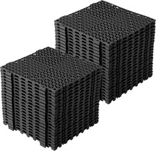 Modular Interlocking 50pc 12" x 12" Splicing Drainage Mat PVC Garage Floor Tiles