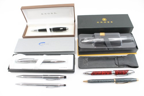 Cross Ballpoint Pens Biros Inc Vintage, Gold Plated, Boxed, Century Classic x7