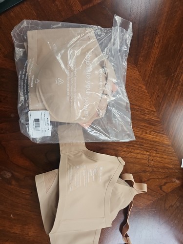 2 BNWT HONEYLOVE Liftwear Crossover Bras Sand Color Size Small