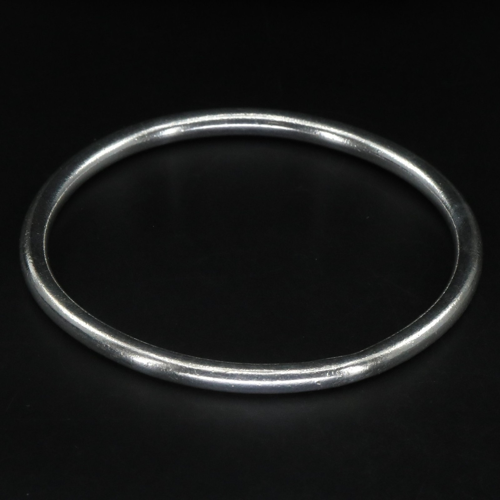 Sterling Silver - MODERN 5mm Solid 9" Bangle Brac… - image 3