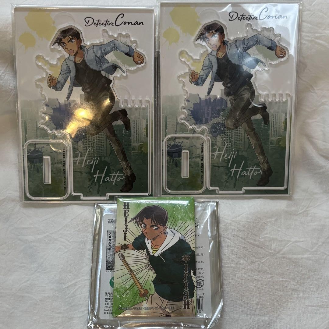 Detective Conan Heiji Hattori Acrílico Soporte Set Coleccionable Anime Japón