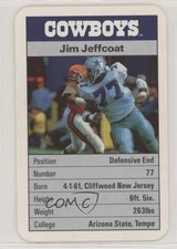1987 Ace Fact Pack Dallas Cowboys Jim Jeffcoat 0q3