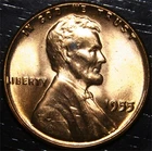 1955 Lincoln Wheat Penny BU 1c US Coin Philadelphia Mint
