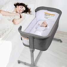 3 in 1 Baby Bassinet, Bedside Sleeper, Playpen, Easy Folding Portable Crib ...